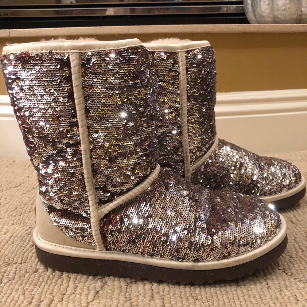 Gold & Silver Sequin UGG Boots